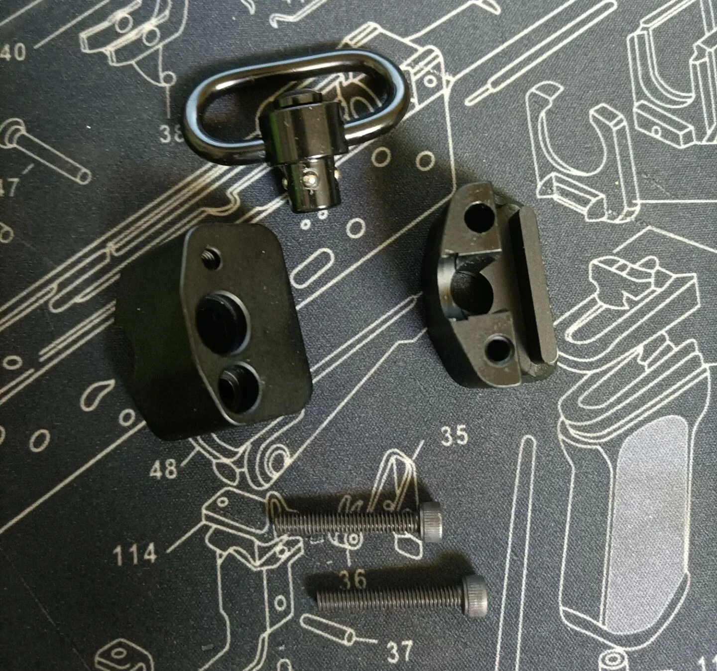 Rear Suspension FMA Outdoor Hunting Tactics P90 Rear Suspension For King Arms P90 Series