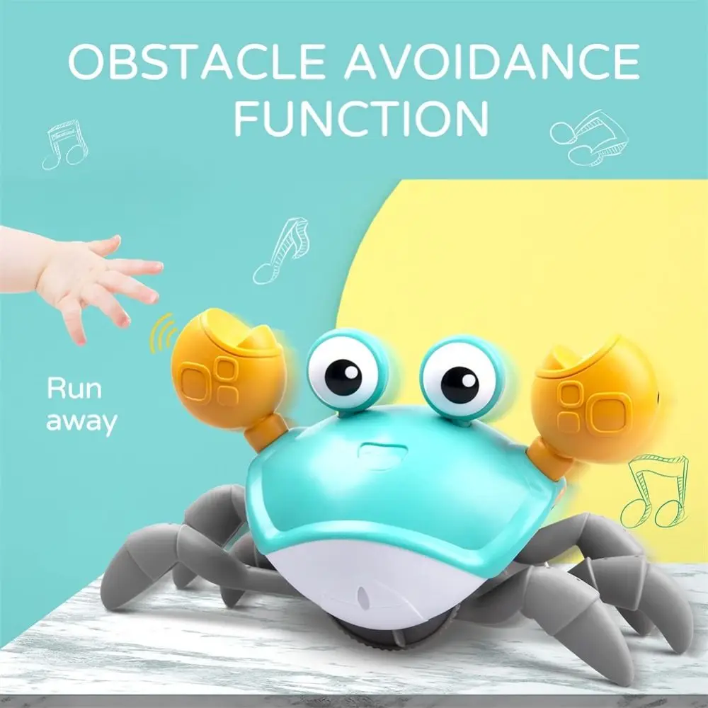 Light&Music Dancing Crab Toy Automatic Sensing Flat Ground Escape Electric Dancing Crab USB Rechargeable Simulation