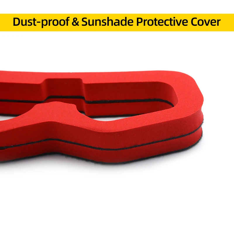 Vue de dessus des coussinets en mousse pour lunettes FPV, avec leur forme adaptée pour un confort optimal.