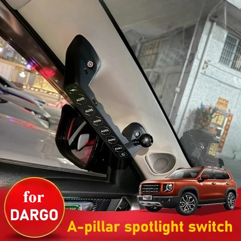 For Haval DARGO Car A-pillar 6-way Handle Switch Car Modified Spotlight Wireless Remote Control Car Led Spotlight Accessories detail image 2