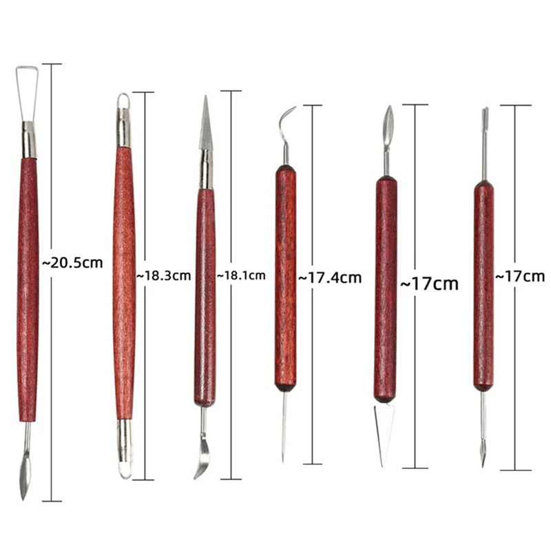 Clay Tools Pottery Carving Tools Set Of 15 Plastic Tools Mud Line Cutting Tools Multi-Purpose Clay Tools Durable Easy To Use 6