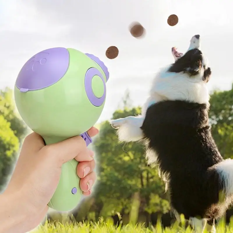 Pet Snack Launchers Dog Treat Launchers & Pet Dog Food Feeder Auto Pets Food Thrower Puppy Snacks Feeder Training Puppy Shooter