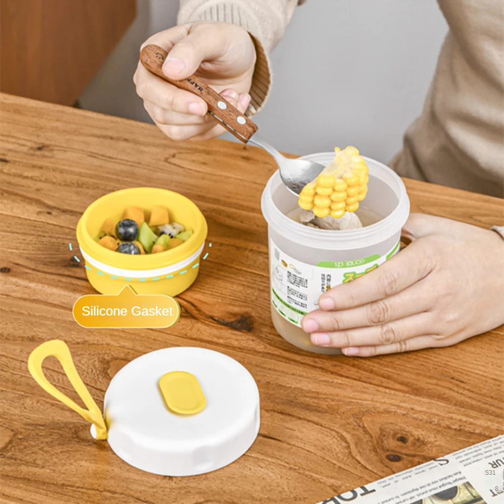 Japan Portable Breakfast Cup Oatmeal Coffee Cups with Cover Home Kitchen Microwave Heating Container Milk Bowl Soup Bowls 360ml | Дом и сад