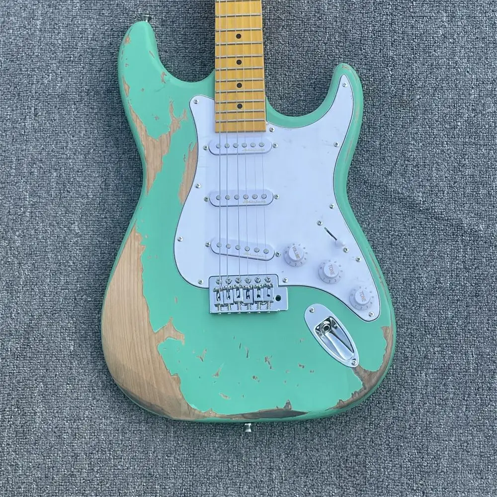 

Custom High Quality New Standard Green Retro Electric Guitar Fast Shipping Guitars Guitarra