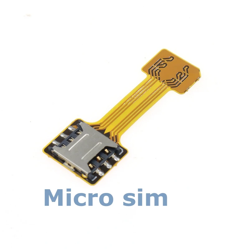 38mm New Double Dual SIM Card Micro SD Adapter for Android Extender 2 Micro SIM Adapter for Xiaomi Redmi Samsung Phone