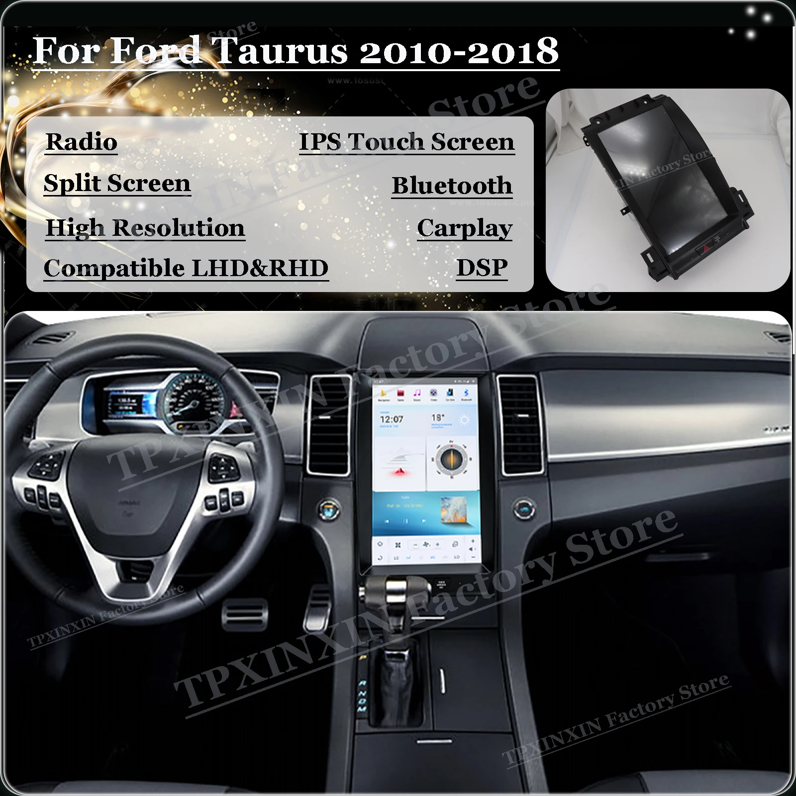 Carplay Android 11 Tesla экран Мультимедиа Стерео для Ford Taurus 2010 2011 2012 2013 2014 2015 2016 2017 2018 автомобильное GPS головное устройство Carplay Android 11 Tesla экран Мультимедиа Стерео для Ford Taurus 2010 2011 2012 2013 2014 2015 2016 2017 2018 автомобильное GPS головное устройство