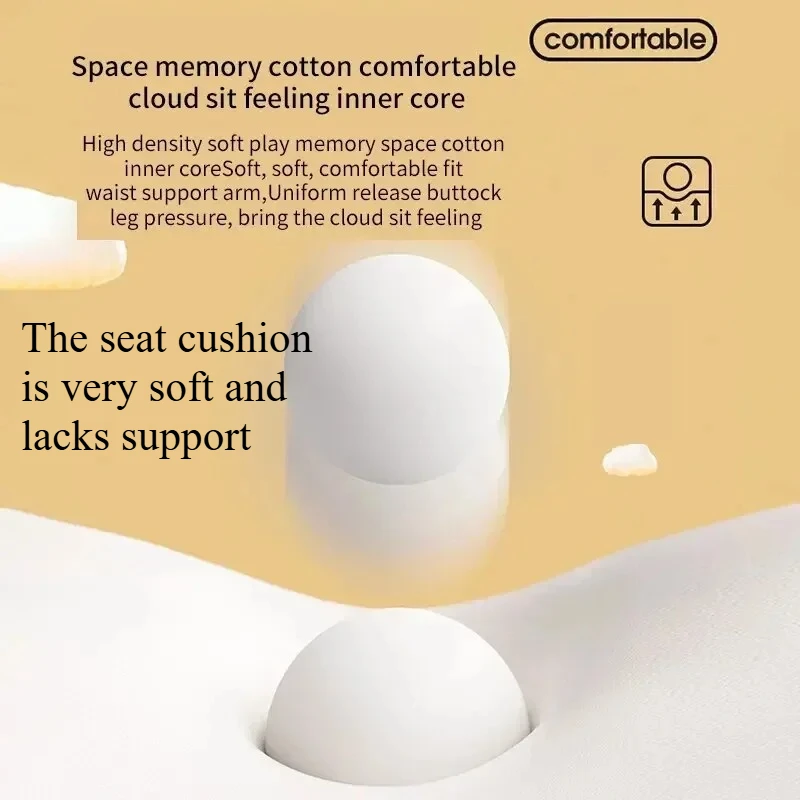 Ergonomic Memory Cotton Office Cushion Hemorrhoid Cushion Chair Cushion A Sitting Artifact Butt Pad, for Long Hours of Sitting