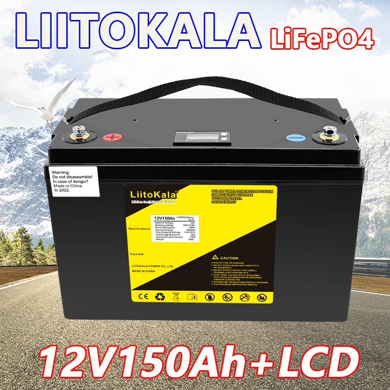 LiitoKala 12V60Ah 100Ah 120Ah 150Ah 200Ah 300Ah LiFePo4 Battery Pack 4S 12.8V RV Boat Motors Inverter Solar Powerlar Wind For Power Tool Battery,Rechargeable Lithium Batteries