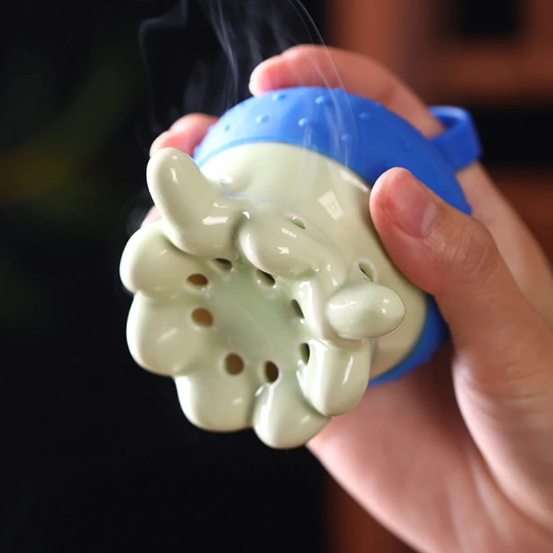 세라믹 뜸 버너 뜸 치료 머리 마사지기, 따뜻한 침혈 자오선 건강 관리, 페이셜 뷰티 마사지, 등 긁기, 쑥뜸 요법