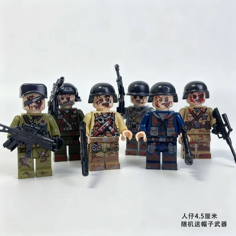 특수부대 돌연변이 좀비 입자 블록, 악당, 할로윈 좀비 장난감