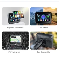 EKIY 5.0 inch Wireless CarPlay Moto Portable Digital Motorcycle Dashboard GPS Navigation Display Screen Android Auto Monitor - Image 3