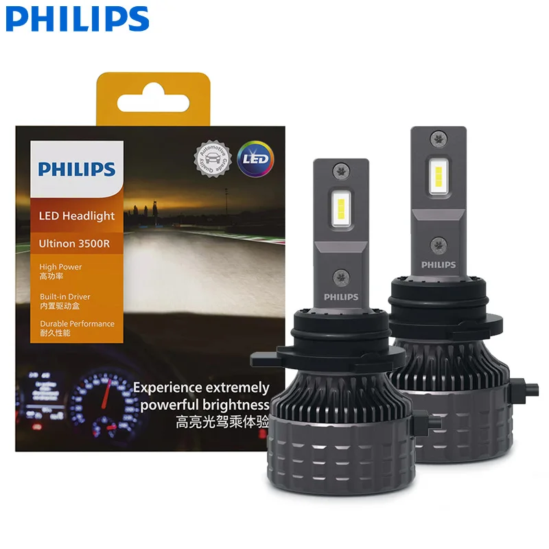 Philips Led Hir2 9012 Ultinon 3500R Ad Alta Potenza 30W 2600Lm Luce Per Auto 6500K Bianco Alto Lumen Watt Led Drl Px22D Lum11342U3500X2