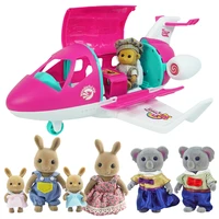 1/12 Dollhouse Aircraft Kangaroo Rabbit Koala Micro Furniture Model Doll Simulation Plane Toy For Girl Christmas Birthday Gift 1