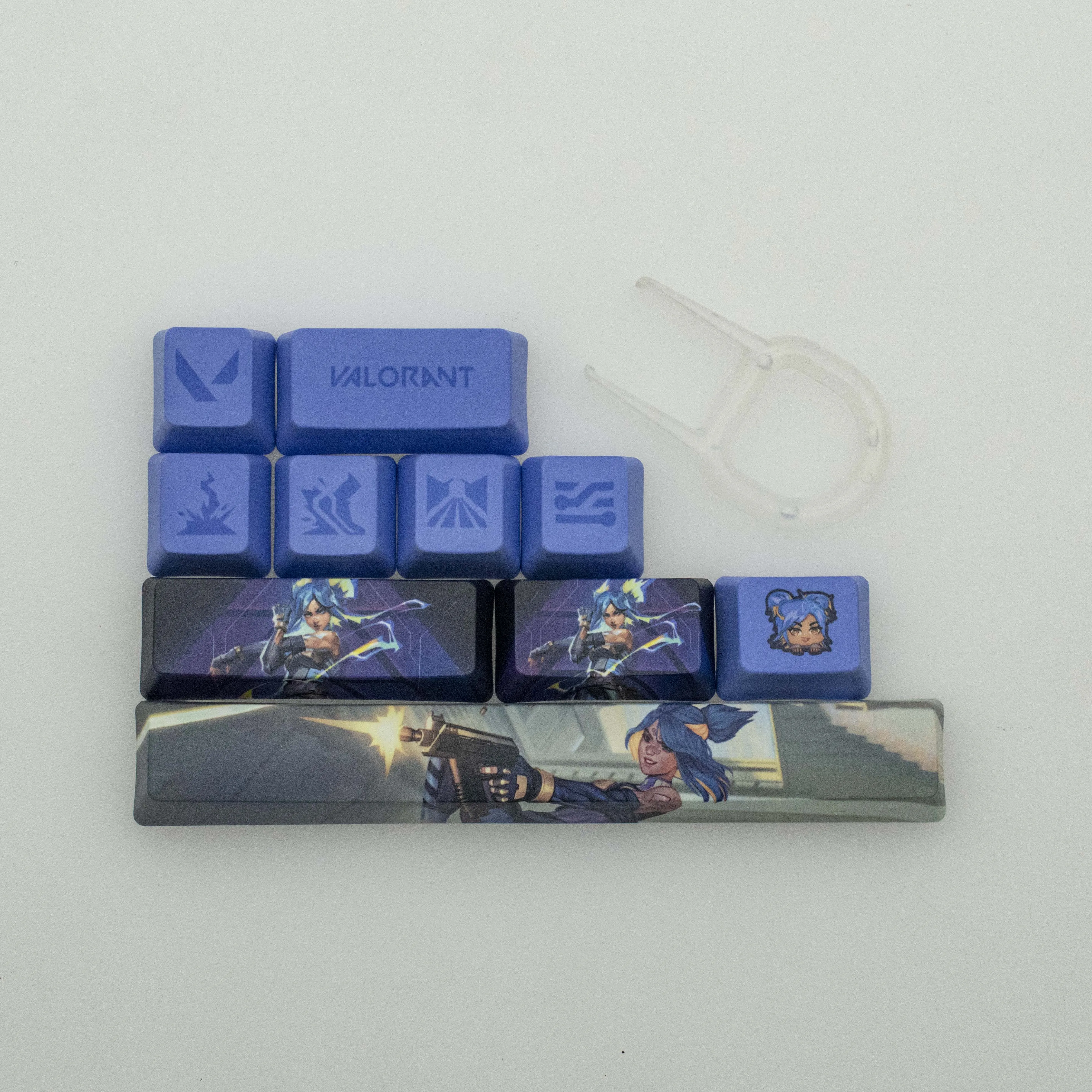 Valorant-neon Keycaps Perfil Oem 10 Chaves Pbt Dye Sub Keycaps - Imagem 2