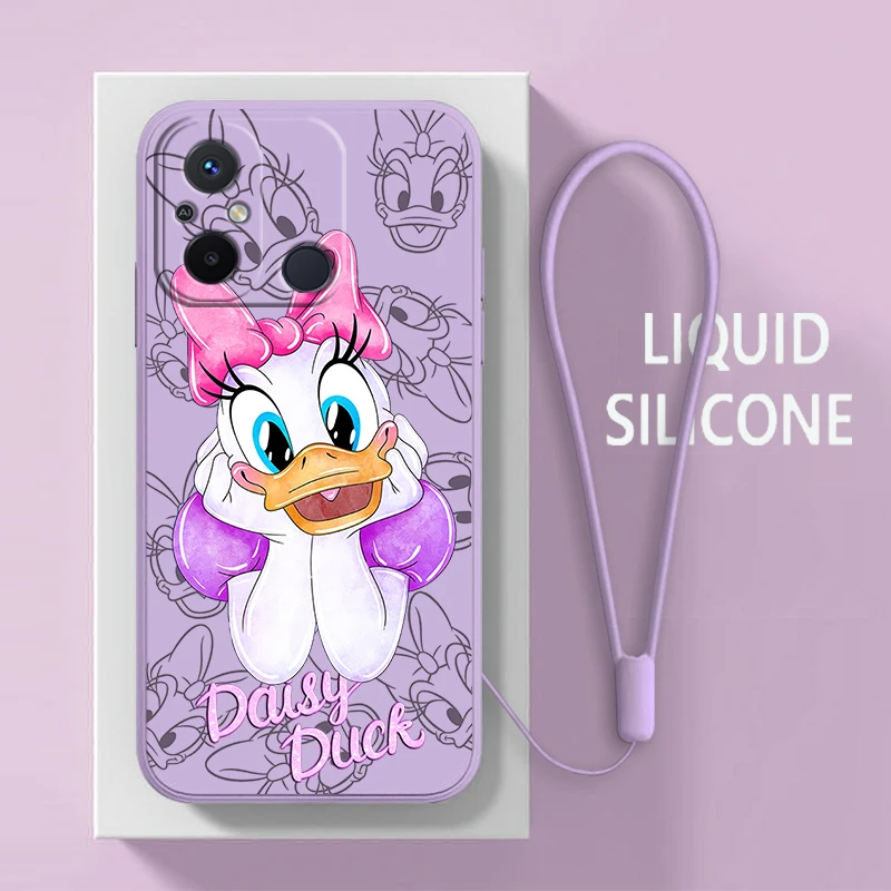 

Donald Duck Daisy Cute For Xiaomi Redmi 12 12C 11 Prime A1 10 10X 9 9A 9T 8 8A 7 6 Pro 4G 5G Liquid Rope Soft Phone Case Fundas