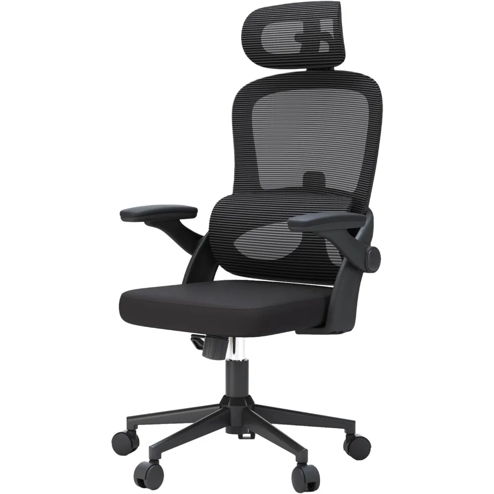 

Office Chair, High Back Desk Chair with 3D Armrests, Swivel Computer Task Chair with Adjustable 2D Headrest