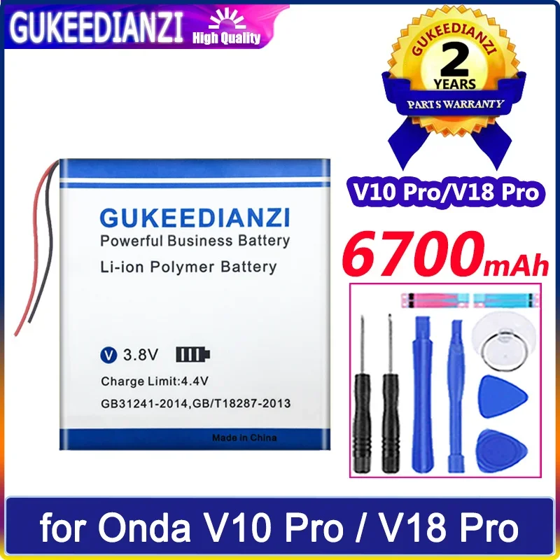 

GUKEEDIANZI Battery 6700mAh for Onda V10/V18 Pro V10Pro V18Pro Batteria