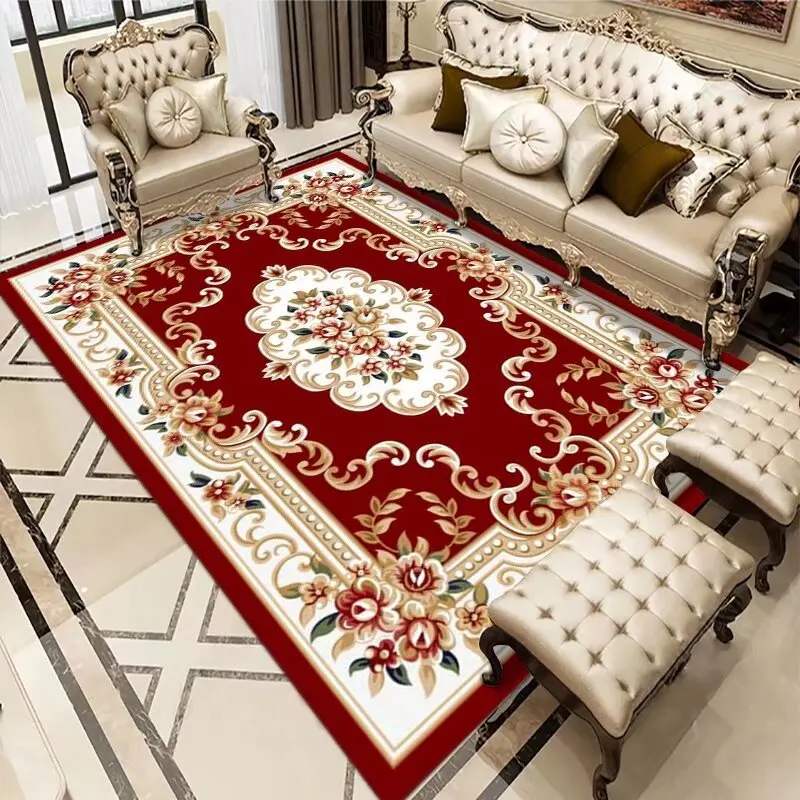 European Living Room Carpet Large Size Household Decorative Bedroom Luxury Rug Non-slip Washable Entryway Doormat Bath Mat 4