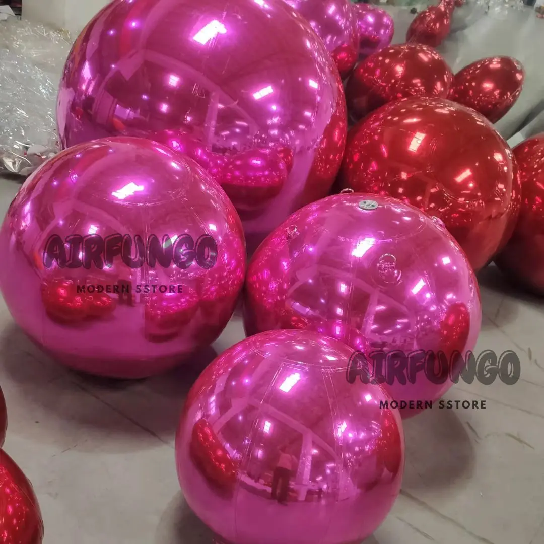 Hot Sales Cheap Colorful PVC Inflatable Reflective Ball /Inflatable Christmas Mirror Sphere/Inflatable Sphere Mirror Balloon 2