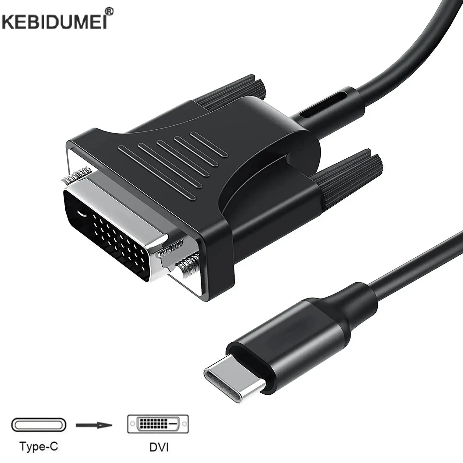 USB C to DVI Cable Thunderbolt 3 Type-C Male to DVI Male Converter Cord for Iphone 15 Pro Max Macbook air Macbook pro,usb c cable