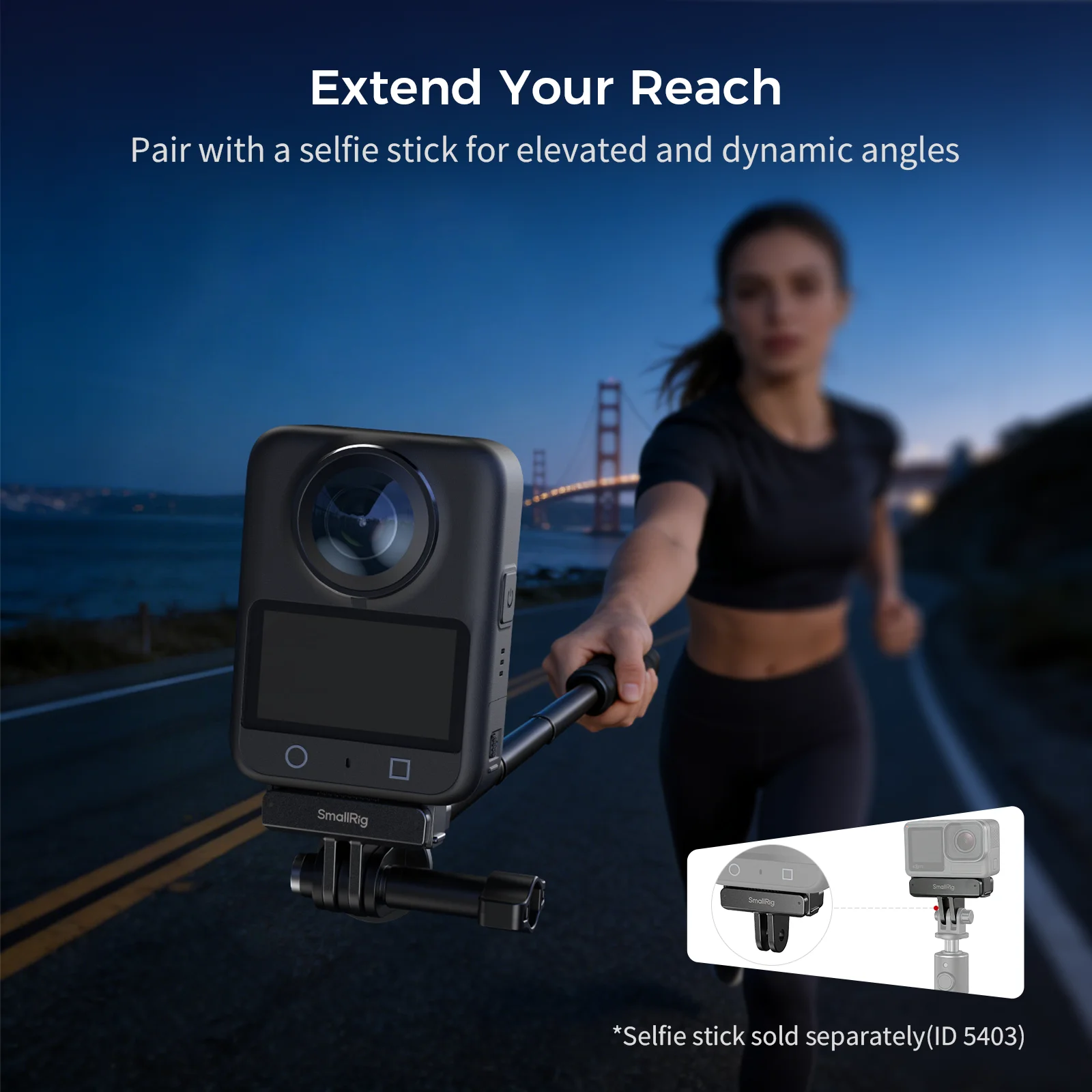 스몰리그 어댑터 DJI 오스모 360 / 액션 5 프로/4/3 유니버설 액션 카메라 마운트 매직 암 셀피 넥 마운트 5813 지원