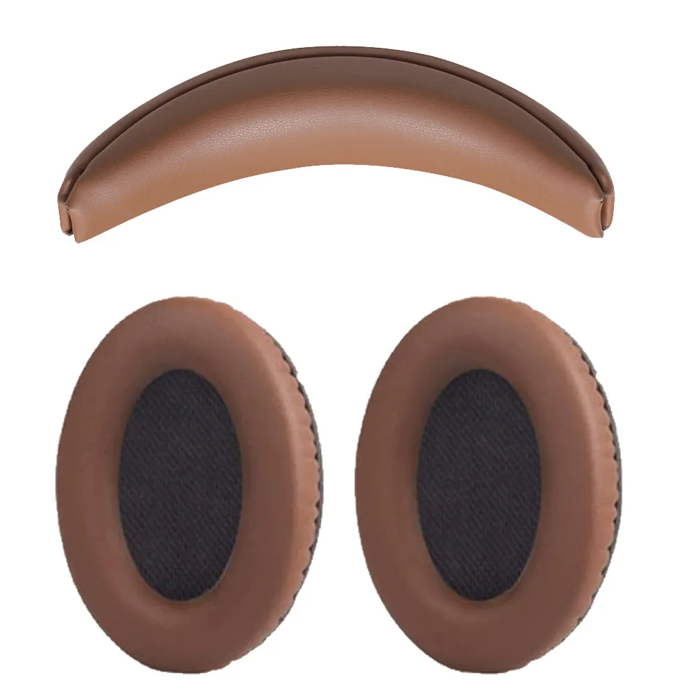 Snap On Headband & Earpads for Bose QuietComfort 15(QC15)/ QuietComfort 2 (QC2) Headphone Replacement Headstrap Ear Pad Cushion