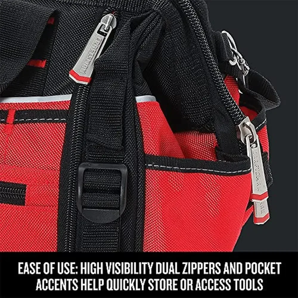 31-Pocket Heavy Duty Tool Bag Organizer with Dual Zippers Waterproof and Easy Access 3