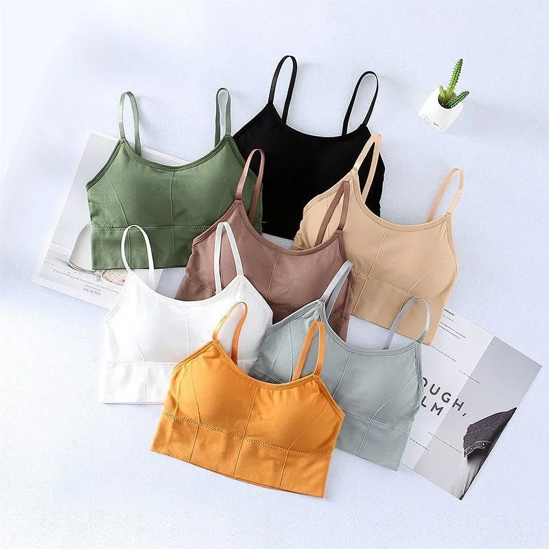 

Fashion Women's Seamless SlingTube Top Sexy Bra Top-Breathable Chest Pad Wearing Underwear Breast Wrap Lingerie for Female Women