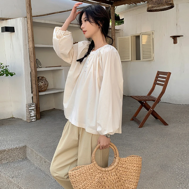 Spring Maternity Clothes Set Long Sleeve Brief Shirts Drawstrign Waist Pants Twinset Loose Casual Pregnant Woman Twinset