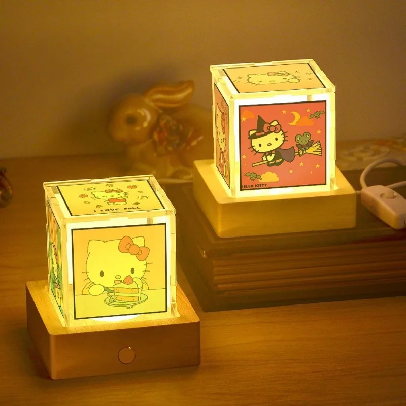 

Hello Kitty мультфильм анимация DIY Ночная фонарь Kawaii модная красивая прикроватная лампа для спальни детский подарок