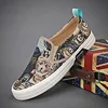 Men's Canvas Shoes Fashion Bear Printing Breathable Board Shoes Korean Version Soft Sole Lightweight Slip on Flat Casual Shoes 1