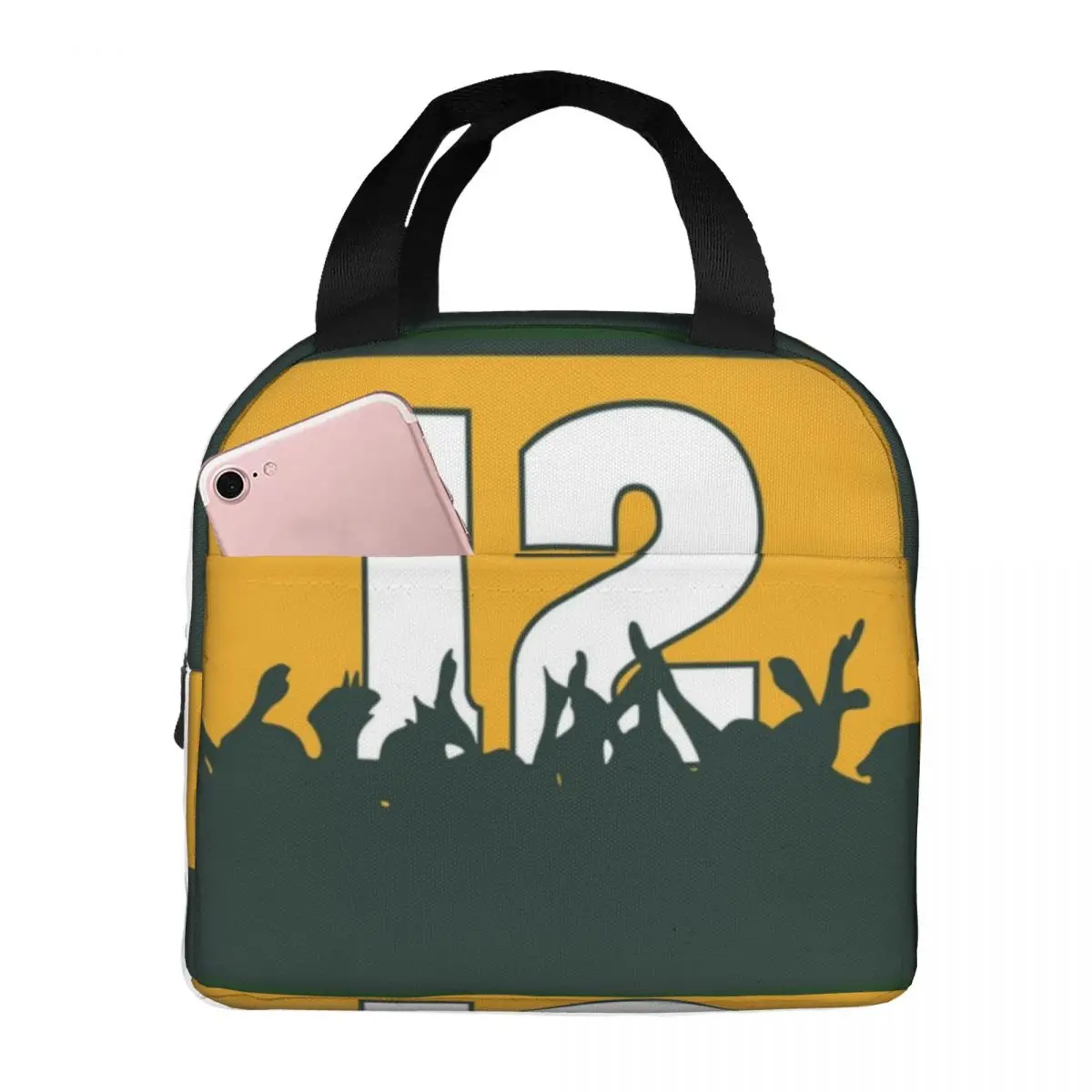 

Cheering Green Bay Thermal Insulated Lunch Bag Insulated bento bag Meal Container Food Handbags Portable Tote Lunch Box College