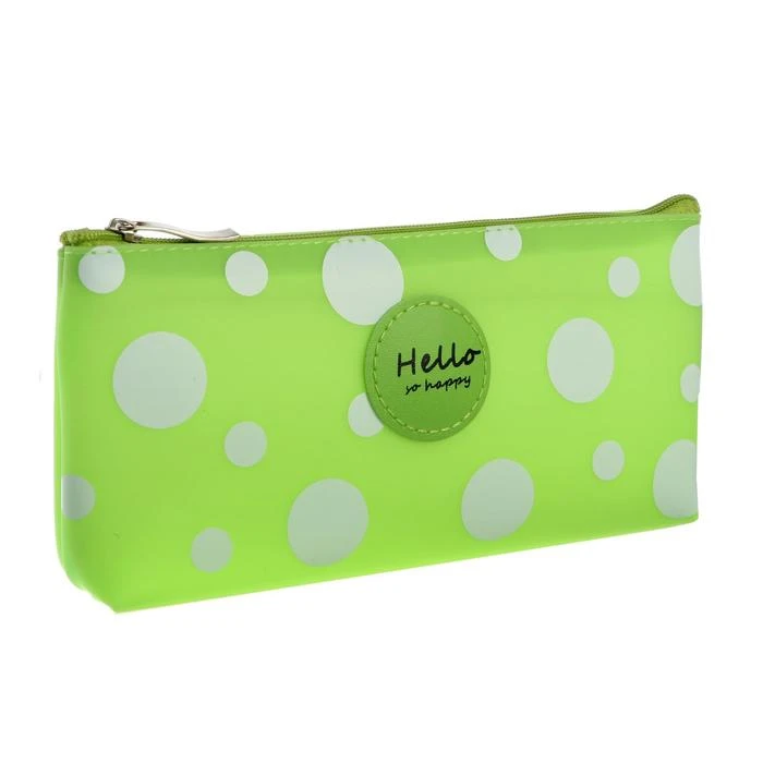 Estuche escolar, con cremallera de silicona, Hello, Green|Estuches escolares| AliExpress