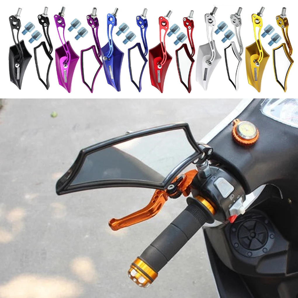 

Sturdy And Durable Smooth Surface Universal Motorcycle Rearview Mirrors Easy To Install Bright Color