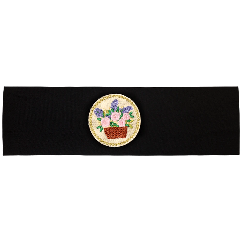 Floral Embroidered Headbands for Babies and Toddlers - Trendy Elastic Hair Accessories