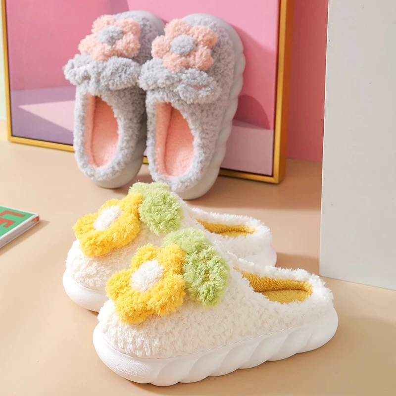 Women's Fuzzy House Slippers - Warm Flannel, Non-Slip, Sizes 5.5-12 - View #5