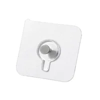 Flash sale 2PCS  Adhesive Nails Hook Poster Seamless Wall Hook Waterproof Durable Transparent Kitchen Bathroom Screw Hook Hanger 1