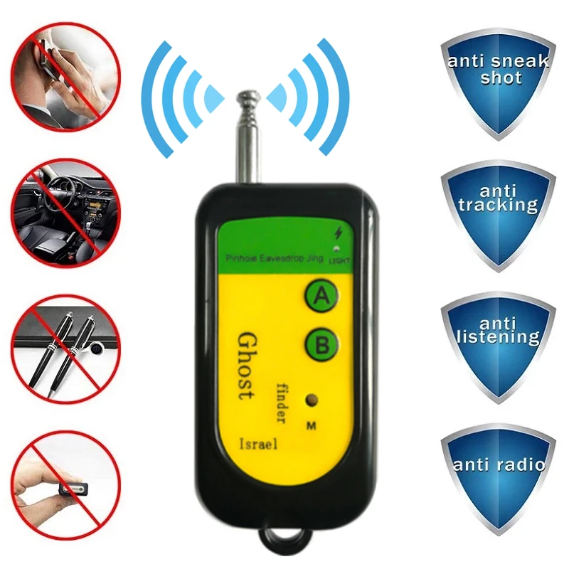 Hidden Camera Detector Camera Detector Signal Detector Portable RF Alarm Wireless Signal Detector Tracker Anti Spy Camera Finder Ghost Sensor Device Radio Frequency Check GSM Device