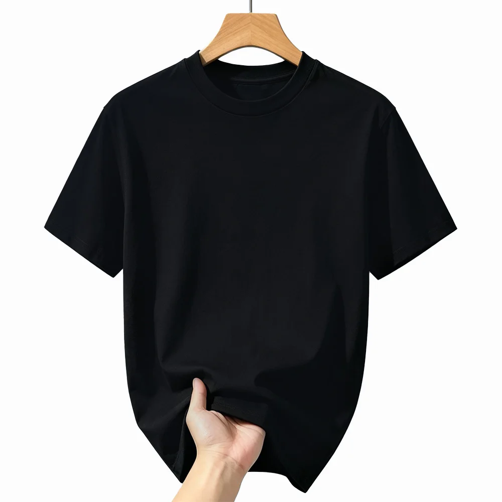 T-shirt unisexe 100 % coton à col rond, t-shirt uni en pur coton doux et respirant, haut classique décontracté à manches courtes, t-shirts d'été confortables pour tous les jours pour hommes et femmes 1