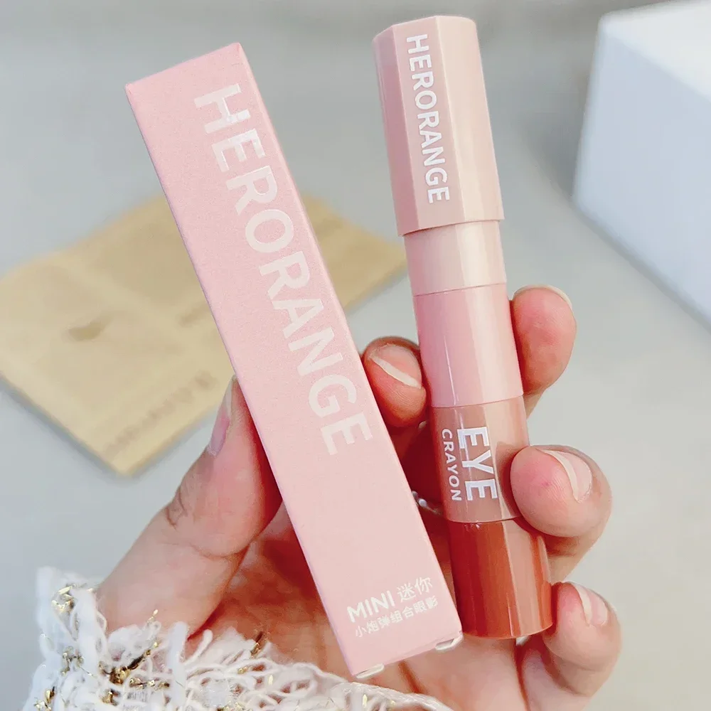 Shimmer Pink Nude Eyeshadow Pencil Set 4 Colors In 1 Pearlescent Matte Highlight Contour Eye Shadow Pencil Eyes Beauty Cosmetics