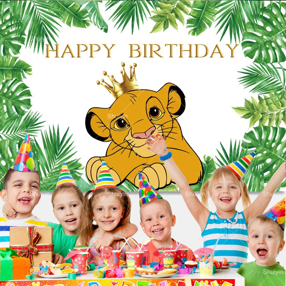 Lion King Cartoon Party Decoration Banner for Children's Birthday & Baby Baptism
