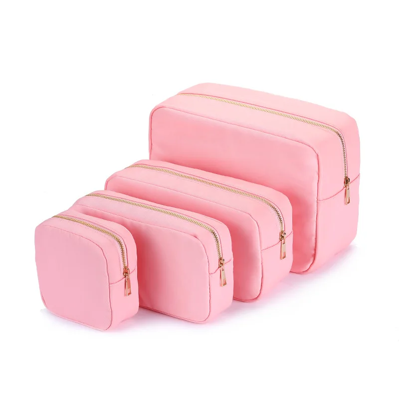 Personalized Embroidery High Capacity Makeup Bag Nylon Waterproof Travel Toiletry Bag for Women Girl Custom Name 5