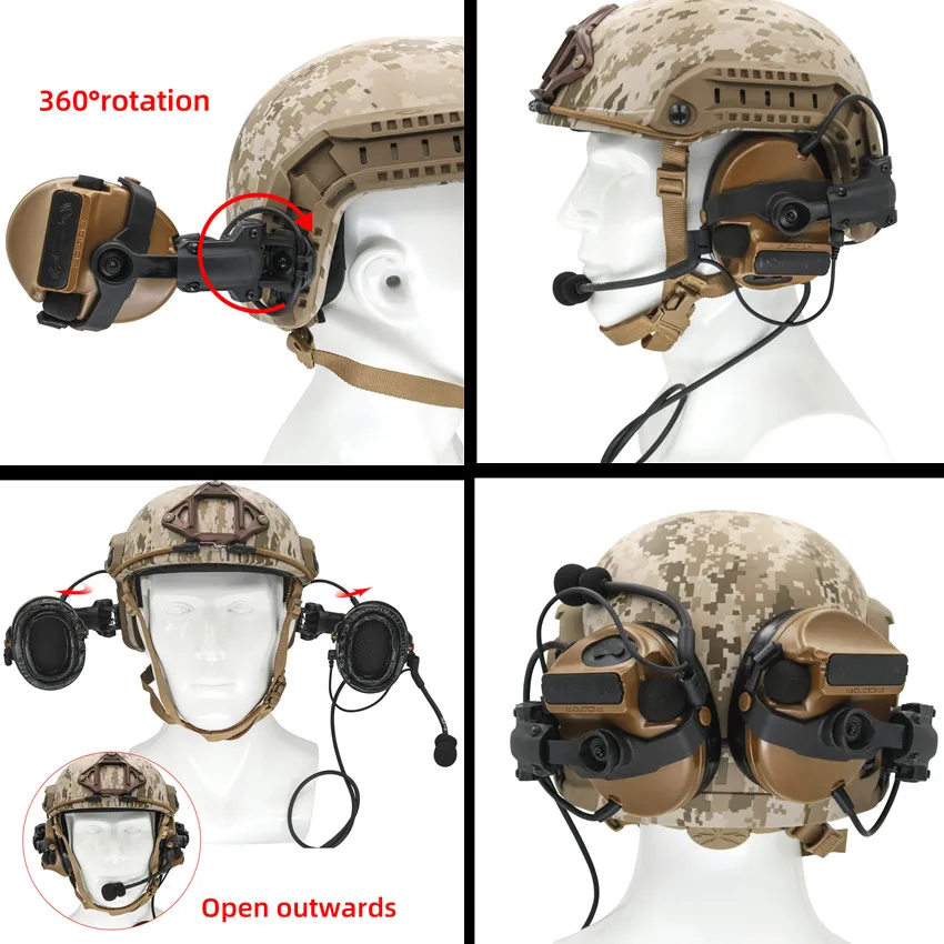TS TAC-SKY ARC Helmet Rail Adapter Compatible with Ops-Core FAST Airsoft Helmet for Tactical  Comtac I II III IV XPI Headset