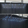 Ceiling  Shower Faucet Big Rainfall LED Shower Head Concealed Shower System Black Embedded Shower 2
