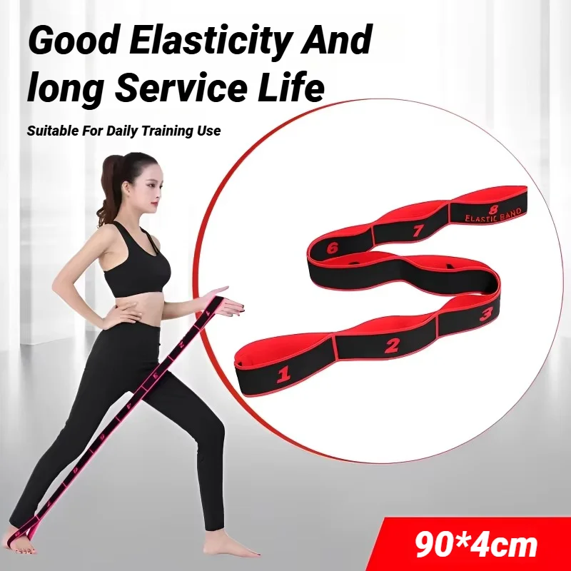 8 Section Style Yoga Resistance Bands Dance Pilates Fitness Tension Digital Elasticity Latin Stretch Band