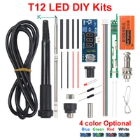 Electric Unit Digital Soldering Iron Station Temperature Controller Kits for HAKKO T12 Handle DIY kits w/ LED vibration switch 1