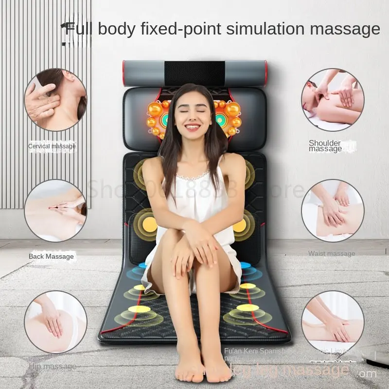 

Multifunctional Whole Body Neck Waist Back Electric Blanket Cushion Kneading Vibration Massage Mattress Cervical Spine Massager