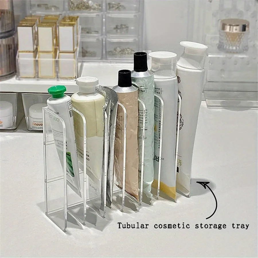 7 One Multifunctional Cash Cosmetic Rack Transparent, Dressing Table Cosmetic Sortion Box, Toothpaste Storage Rack