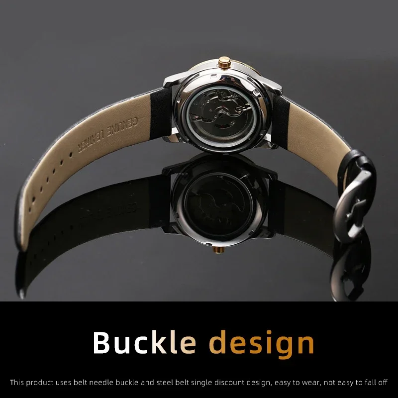Luxury Men's Automatic Stainless Steel Waterproof Luminous Casual Wristwatch