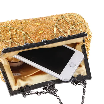 ⁦сумка New Retro Handbag Luxury Evening Clutch Bag Embroidered Design Ladies Wedding Evening Party Dinner Bag, Bags for Women⁩ – תמונה ⁦6⁩